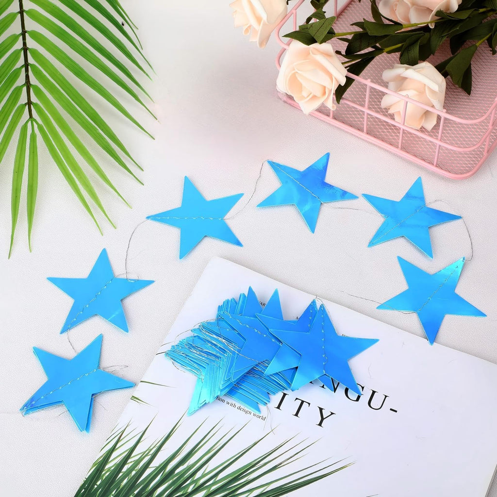 Patelai Glitter Star Garland Banner 2026 Graduation Decor 130 Feet Star Hanging Banner Twinkle Backdrop for Party Birthday Classroom Wedding Supplies(Gold)