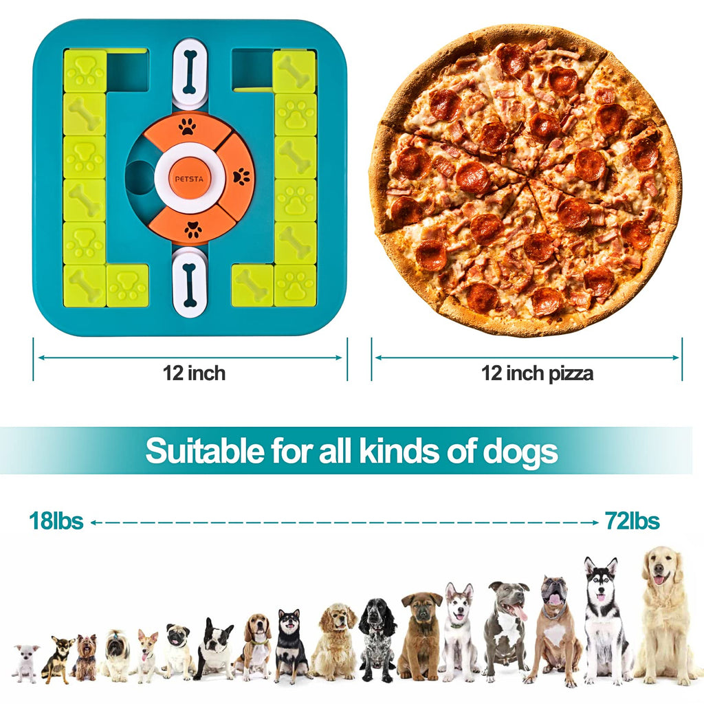 PETSTA Dog Puzzle Toys, Treat Dispensing Dog Enrichment Toys for IQ Training and Brain Stimulation, Interactive Mentally Stimulating Toys as Gifts for Puppies, Cats, Dogs