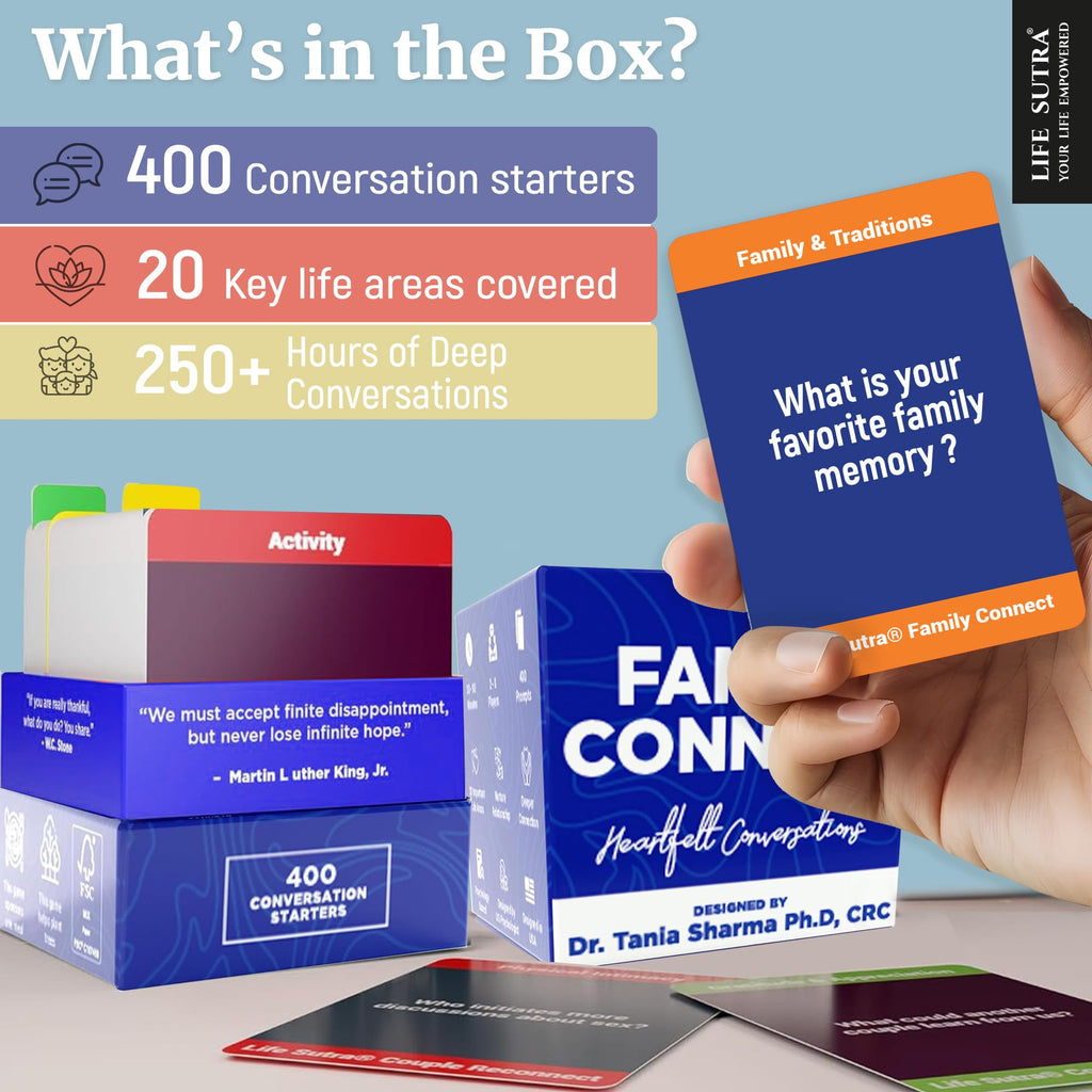 Life Sutra Couple Reconnect 3 in 1 Game - 200 Classsic Conversation Cards, 100 Scratch Off Date Adventures and Endless Date Nights Combinations with The Couples Dice Game. Ideal Valentine's Gift