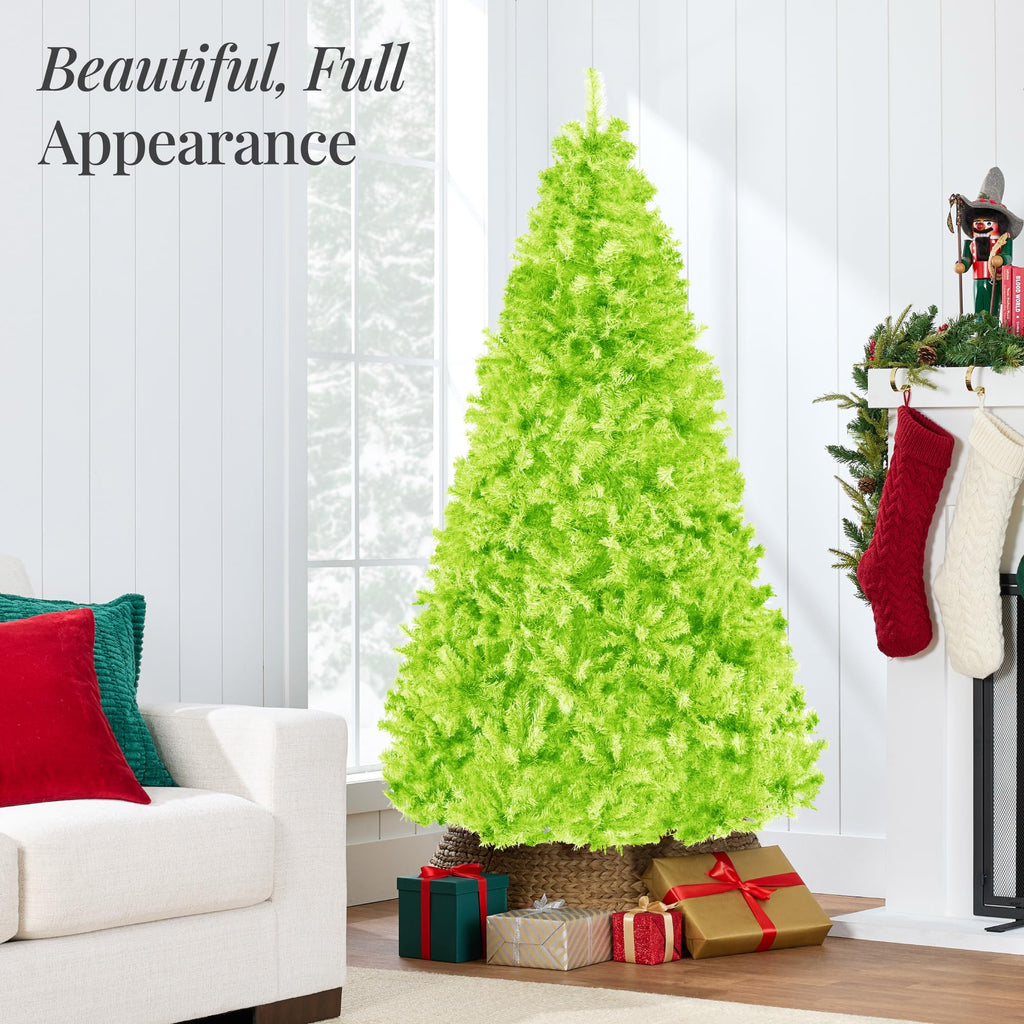 Best Choice Products Artificial Christmas Tree, 6ft Premium Unlit Hinged Design, Dense Branches Realistic Holiday Décor w/Easy Assembly, Base