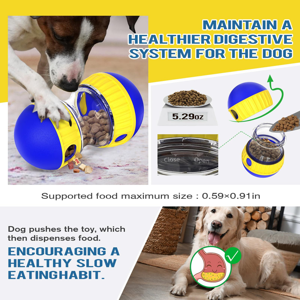 BSISUERM Dog Puzzle Toy Adjustable Treat Dispensing Ball Food Dispenser Tough Slow Feeder Puppy Enrichment Training Toy Pet Interactive Chase Toys for Small Medium Large Dogs to Keep Them Busy, Green