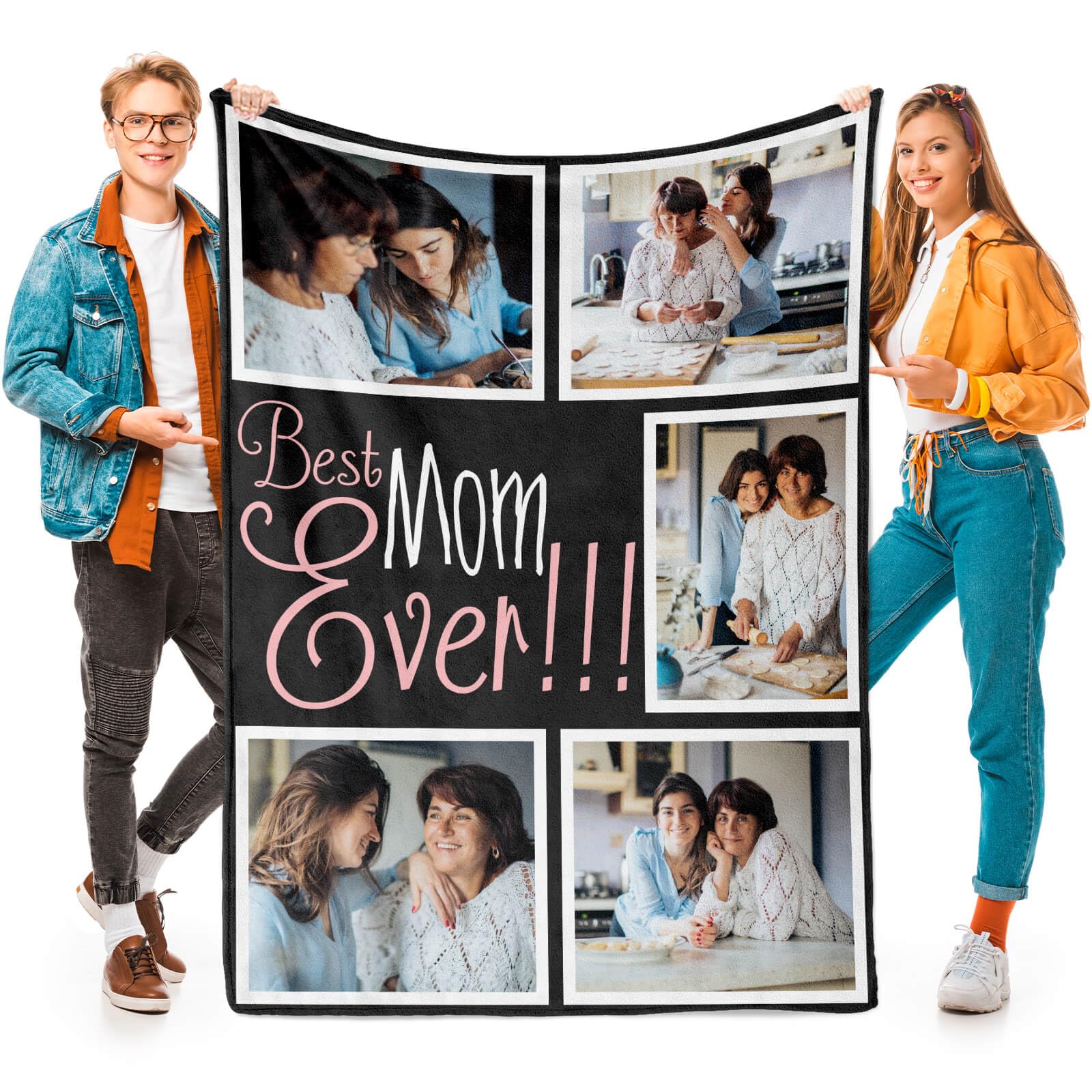 inkArts Custom Blanket Throws with Photos Text Personalized with Picture Customizable, Customize for Mom, Dad, Couple, Girlfriend, Boyfriend, Husband & Wife