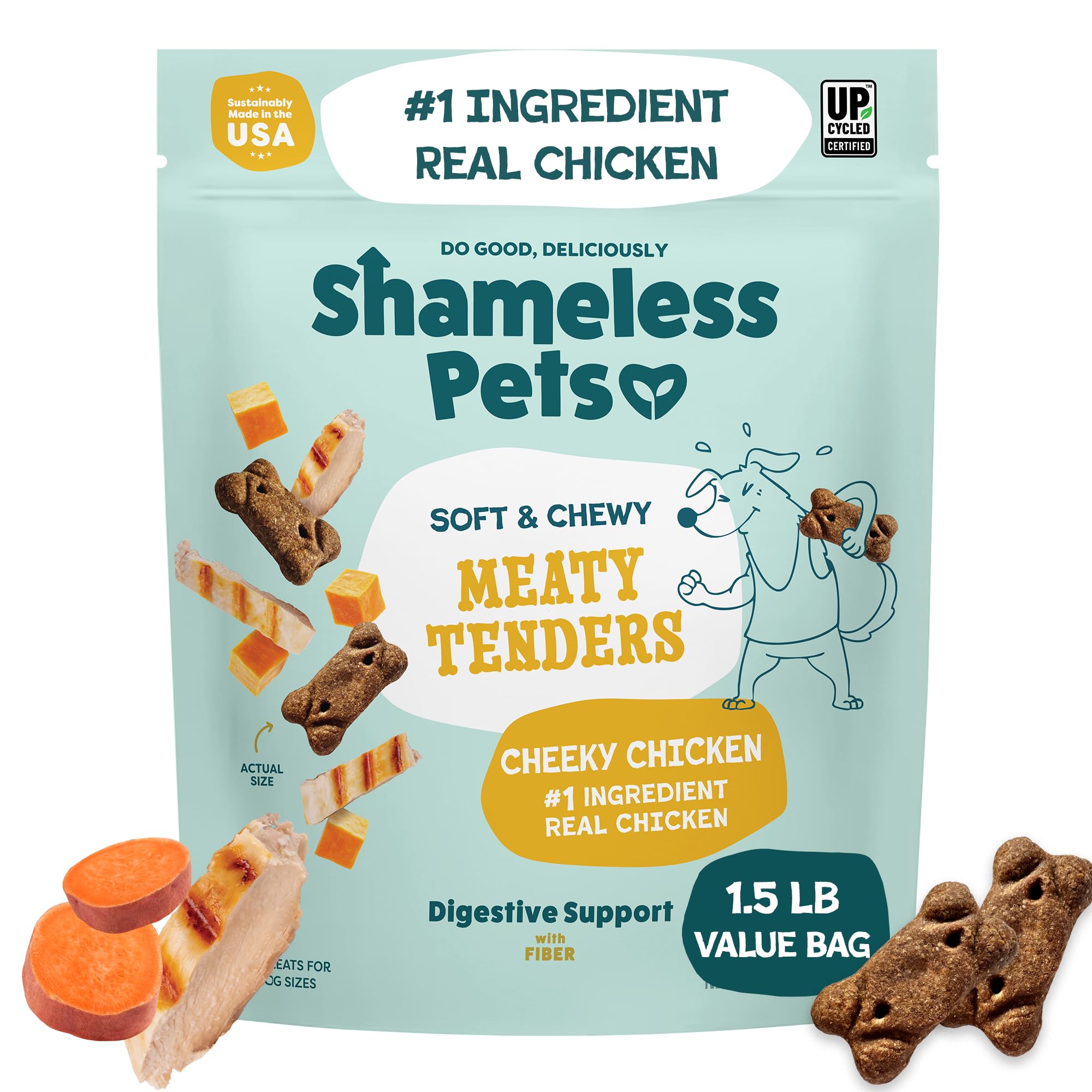 Shameless Pets Soft Dog Treats – Bacon Me Crazy Meaty Tenders, Soft & Chewy Treats for Dogs, Real Bacon 1st Ingredient, Grain Free, Healthy Treats for Small, Medium & Large Dogs, 8oz