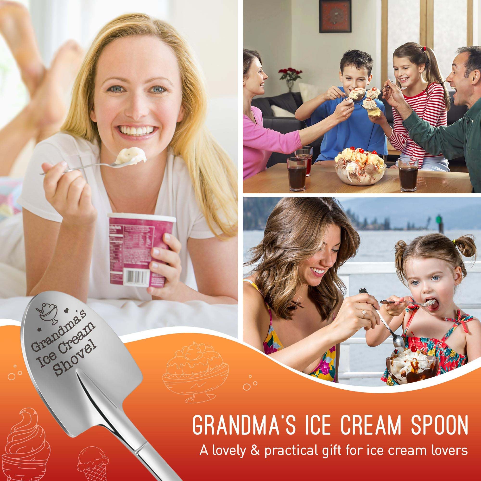 Funny Gifts for Mom Mothers Day - Mom Mother's Day Birthday Gifts from Daughter Son Kids Mom's Ice Cream Shovel Spoon Scoop Gift for Mother-in-law Mama Mommy Anniversary Present Ideas Kitchen Gadgets