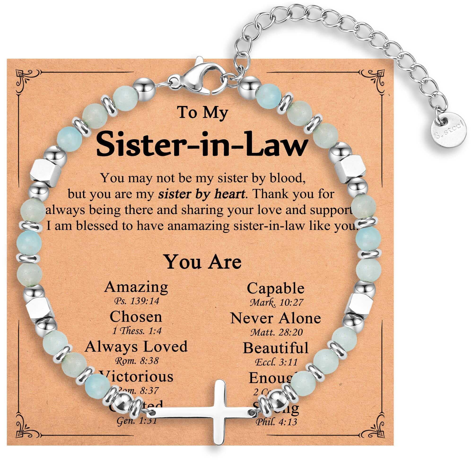 Religious Cross Bracelet for Women Girls, Christian Gifts for Daughter Granddaughter Sister in Christ Friend Niece on Birthday Christmas Easter Valentines Day Graduation