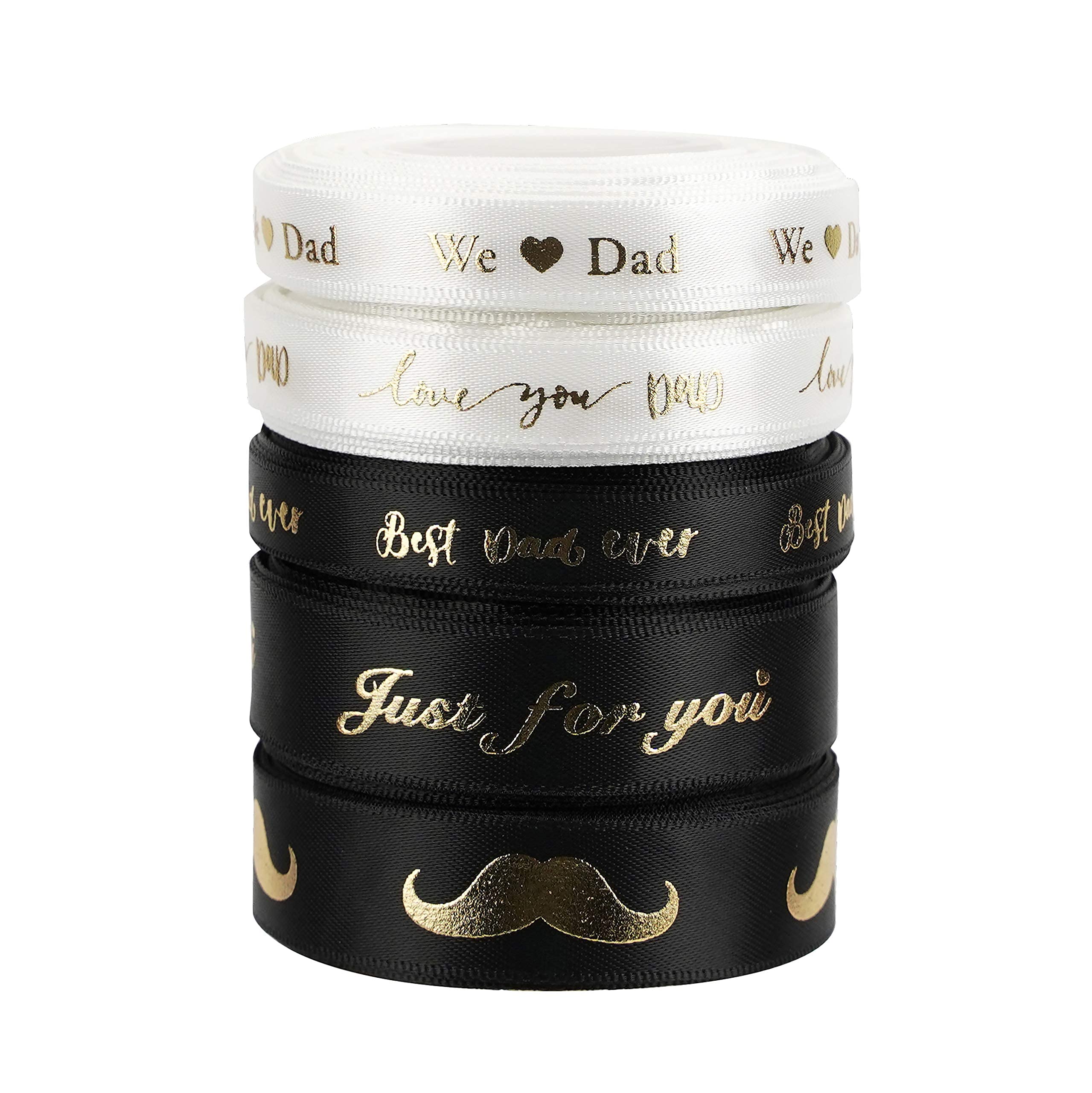 MEEDEE 3/8 Inch Satin Ribbon Set – 10 Rolls Rainbow Double Face Ribbon for Gift Wrapping, 5 Yards Each (Total 50 Yards), Decorative Ribbon for Presents & Party Favors