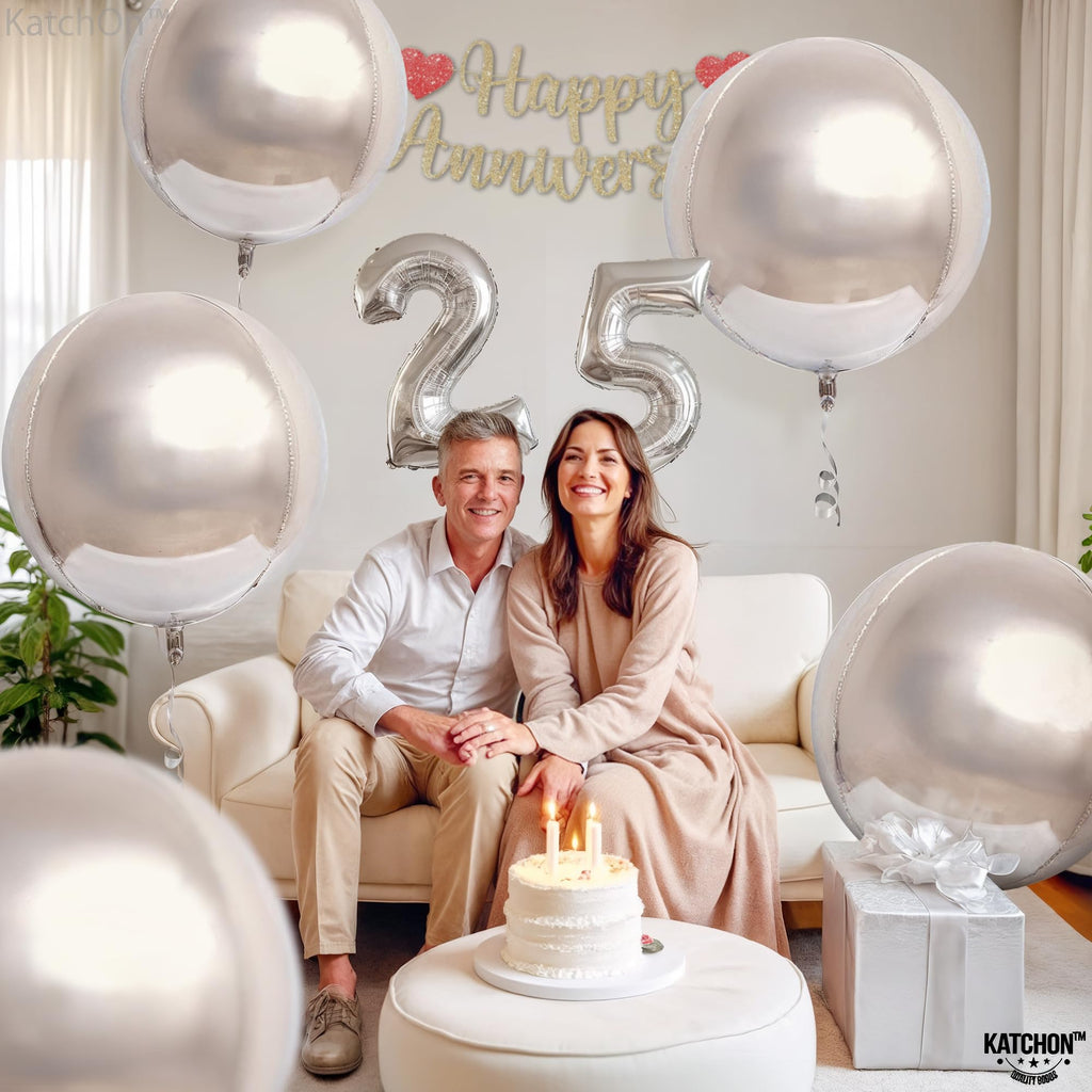KatchOn, Large Gold Foil Balloons - 22 Inch, Pack of 12 | Gold Balloons for Graduation Decorations 2026 | Mylar Balloons for Anniversary, Wedding, Golden Birthday Party Decorations