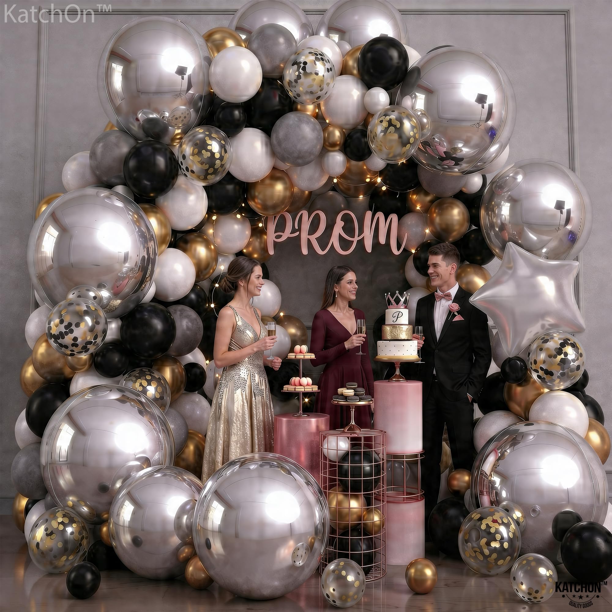 KatchOn, Large Gold Foil Balloons - 22 Inch, Pack of 12 | Gold Balloons for Graduation Decorations 2026 | Mylar Balloons for Anniversary, Wedding, Golden Birthday Party Decorations