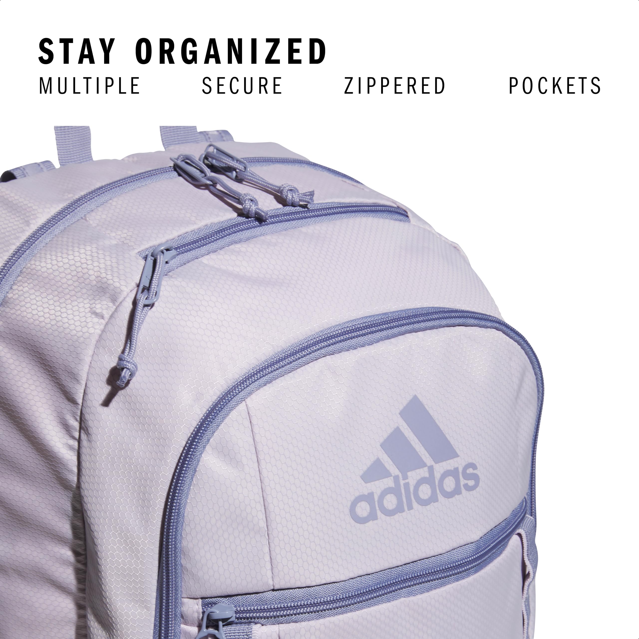 adidas Excel 7 School Backpack for Laptop, Gym and Travel, 34L, Twill White/Black/7.5, OSFA