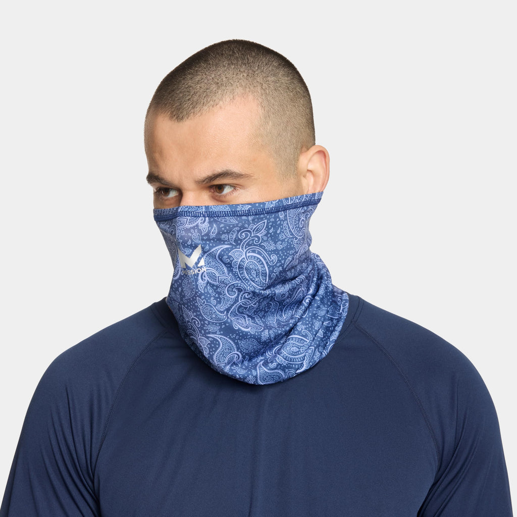 MISSION Multi-Use Neck Gaiter Face Mask for Ski & Outdoors, UPF 50, Breathable Lightweight Fabric