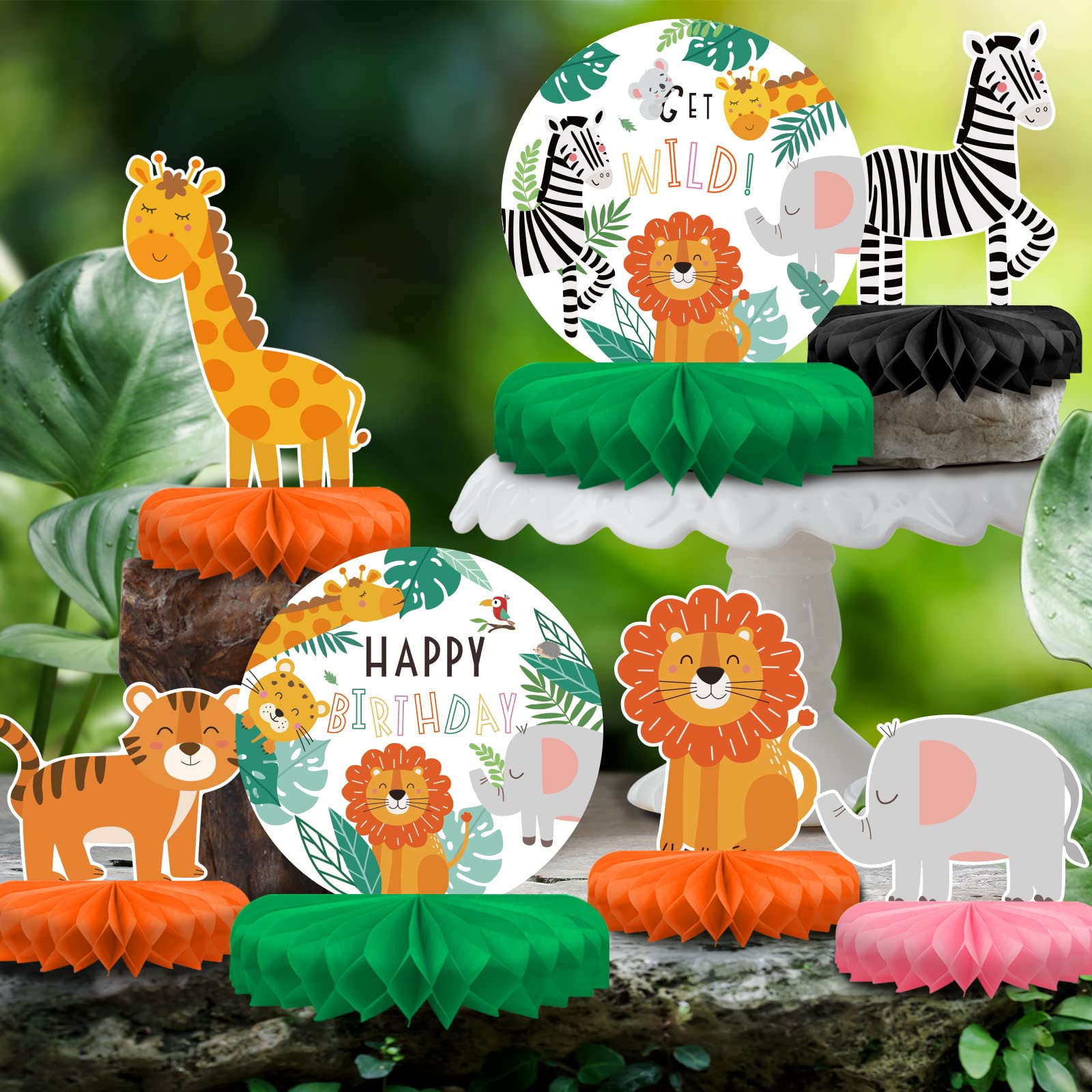 St Patrick's Day Decorations Set - St Patricks Day Honeycomb Centerpieces & Shamrock Beer Table Toppers, for Irish Classroom & St. Patrick's Day Party Supplies