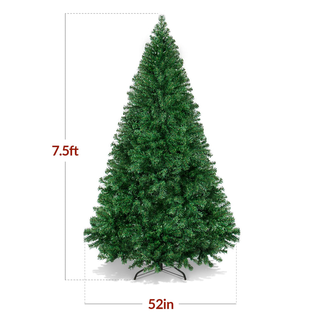 Best Choice Products Artificial Christmas Tree, 6ft Premium Unlit Hinged Design, Dense Branches Realistic Holiday Décor w/Easy Assembly, Base