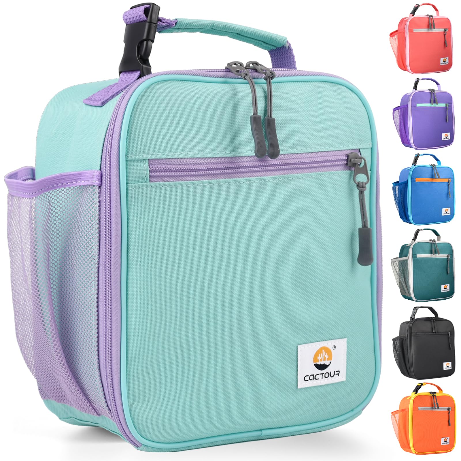 CaCTOUR Lunch Box Kids,Premium Insulated Lunchbox for Girls Boys,Soft Mini Cooler Bag Back to School Thermal Reusable Lunch Bag for Work School Picnic (Blue)