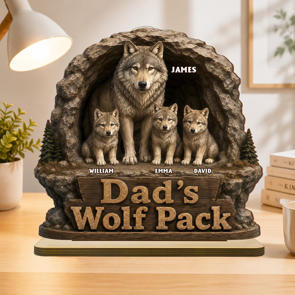 Personalized Fist Bump Dad and Kids Name Wooden Plaque, Custom Fathers Day Plaque for Dad Grandpa, Customized Sign Decorations for Daddy, Grandpa, Heartfelt Father's Day Birthday Gifts for Husband