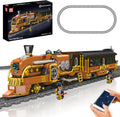 Mould King 12046 Steampunk Train Building Set, Remote/App Control Locomotive Model Kit with Tracks, Engineering Building Kit for Adults Teen(1954 PCS)