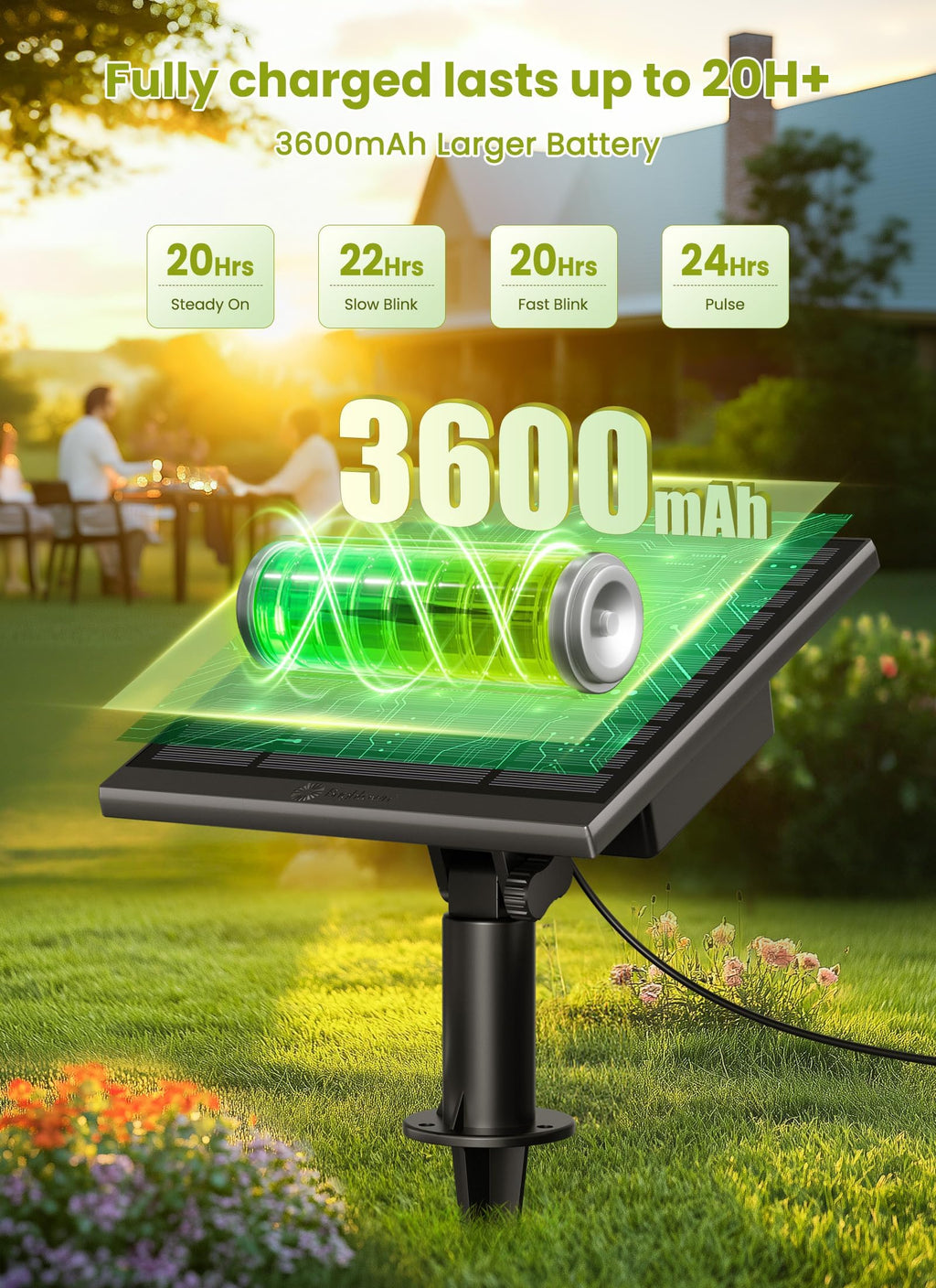 Brightown 58FT Solar String Lights Outdoor with Remote Cable Ties Hooks, 26 LED Shatterproof Bulbs, 3 Light Modes, Dimmer & Timer, Commercial Grade Patio Lights for Yard Balcony Pergola Party Decor