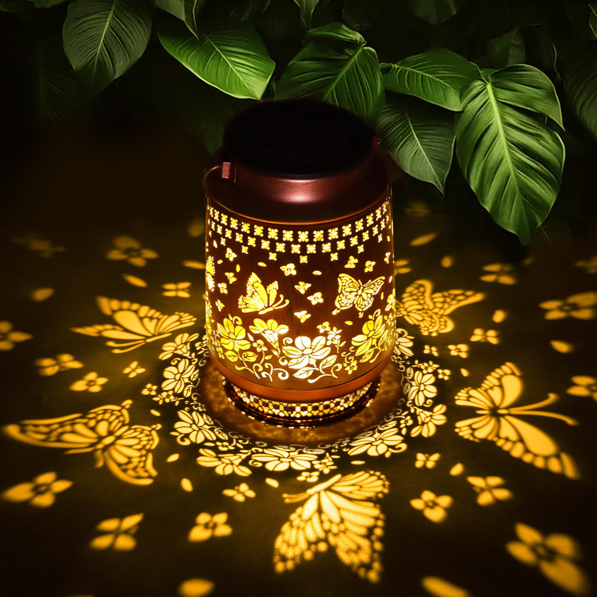 Solar Lanterns Outdoor Waterproof Hummingbird Elegant Garden Decor Birthday Gifts for Women Mom Grandma Sister Metal Hanging Solar Lights Outside Gardening Decorations for Backyard, Patio, Lawn, Porch