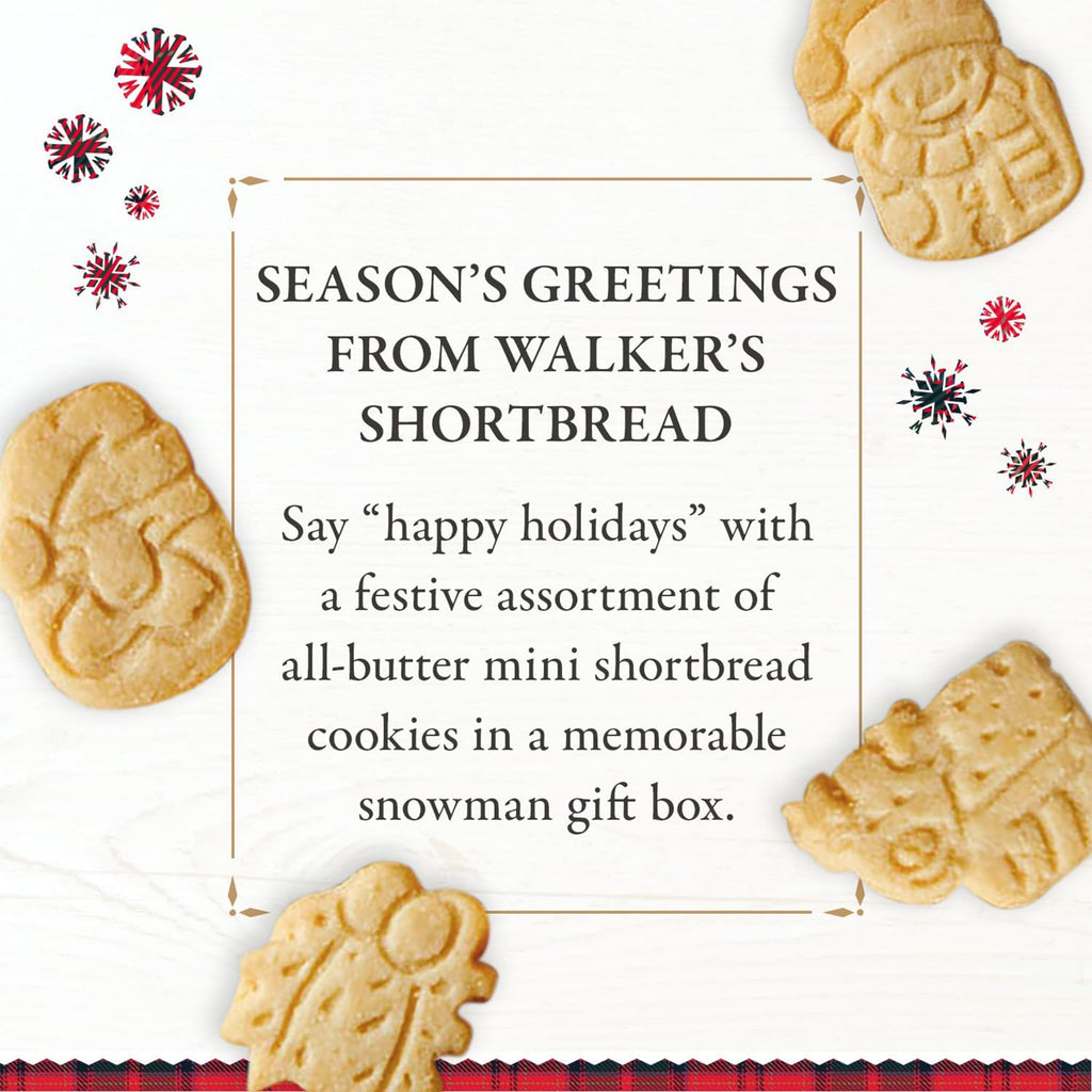 Walker's Shortbread Christmas Tree Shaped Mini Holiday Cookies, Pure Butter Shortbread Cookies, 5.3 Oz Box