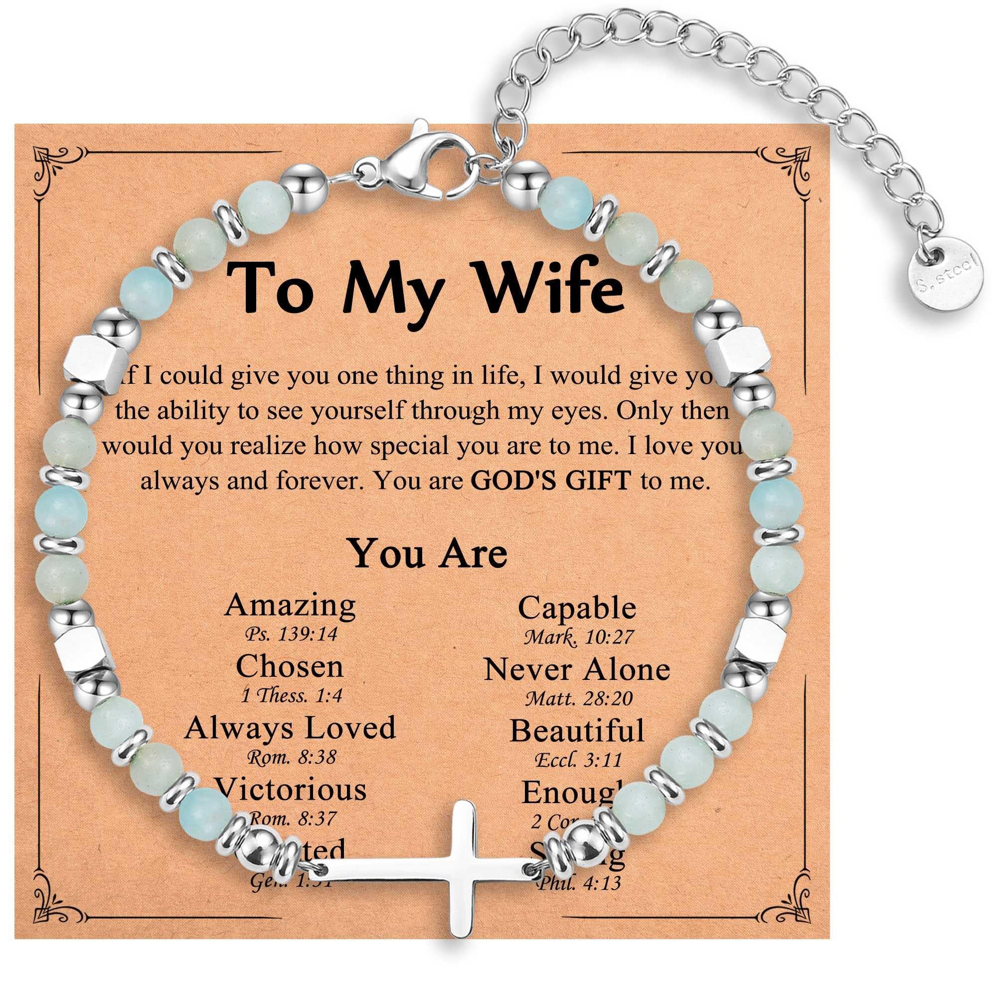 Religious Cross Bracelet for Women Girls, Christian Gifts for Daughter Granddaughter Sister in Christ Friend Niece on Birthday Christmas Easter Valentines Day Graduation
