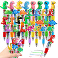 CZWZ 20Pcs Mini Multicolor Pens in One 4-in-1 Cute Pens Bulk for Kids, Fun Kawaii Ballpoint Pens for Birthdays and Children's Party Favors Gifts Teacher School Supplies