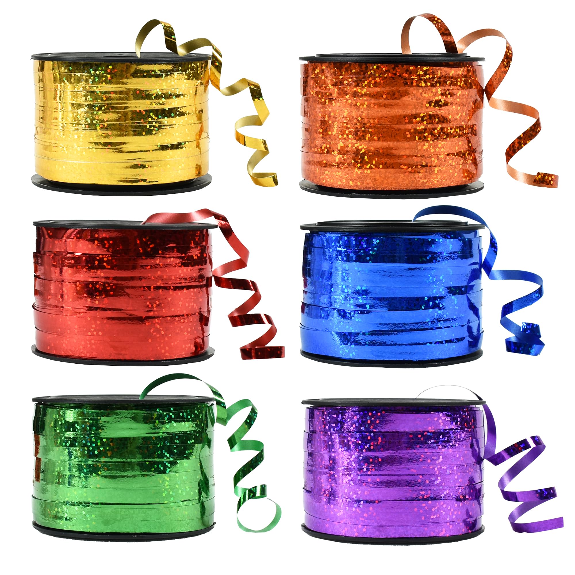 BEISHIDA 12 Assorted Colors Curling Ribbons Set,Rainbow Balloons Strings,1/5 ''Thin 264yds for Gift Wrapping Birthday Wedding Halloween Christmas Party Decoration (MIX-RIBBON-01)