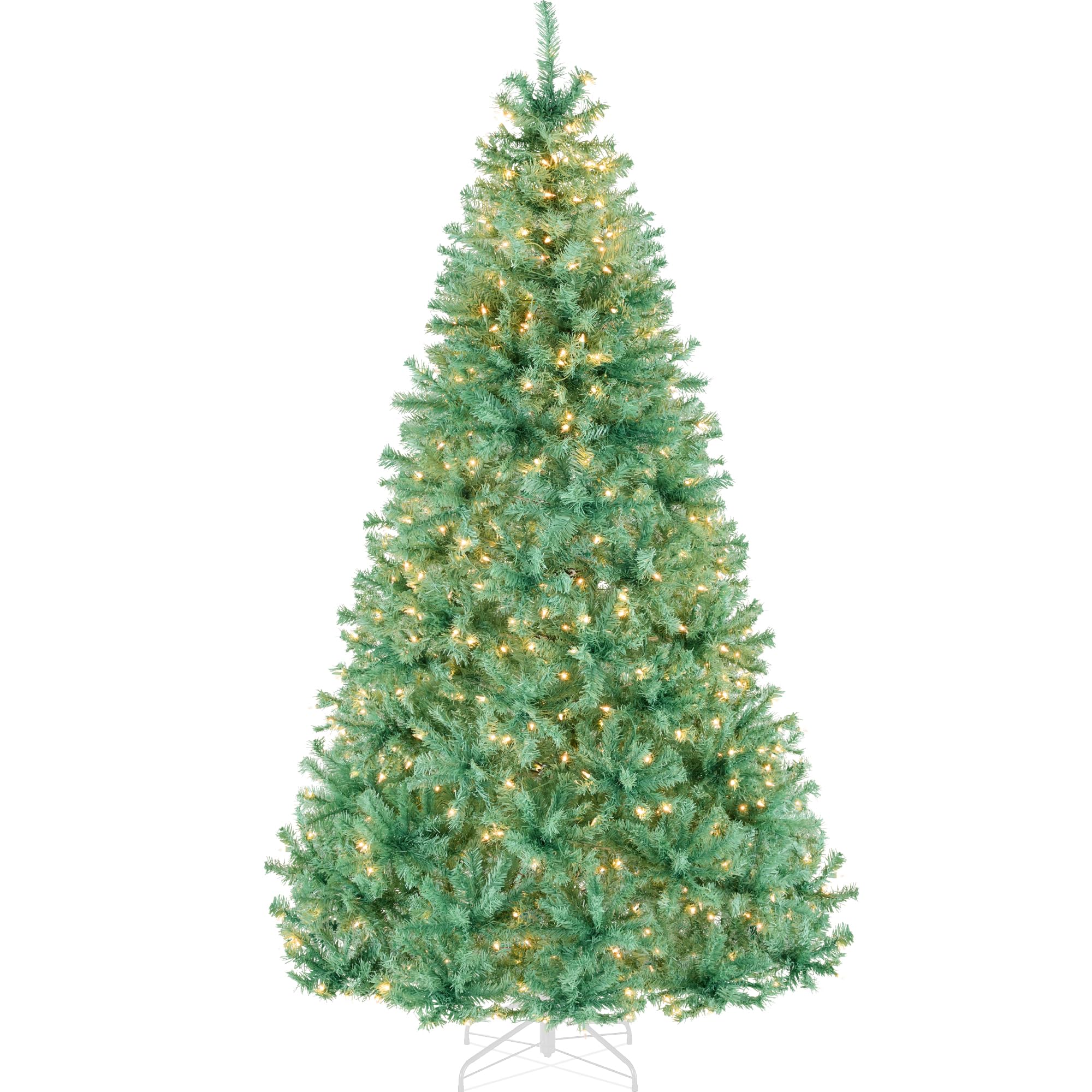 Best Choice Products White Christmas Tree 6ft Pre-Lit Artificial Pine Tree Premium Holiday Decoration w/Warm White Lights, Stand, Easy Assembly