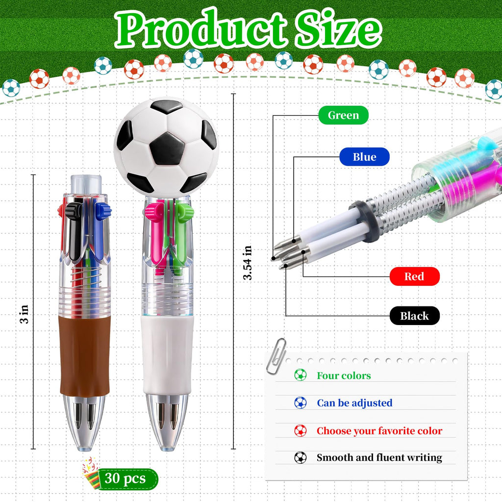 CZWZ 20Pcs Mini Multicolor Pens in One 4-in-1 Cute Pens Bulk for Kids, Fun Kawaii Ballpoint Pens for Birthdays and Children's Party Favors Gifts Teacher School Supplies