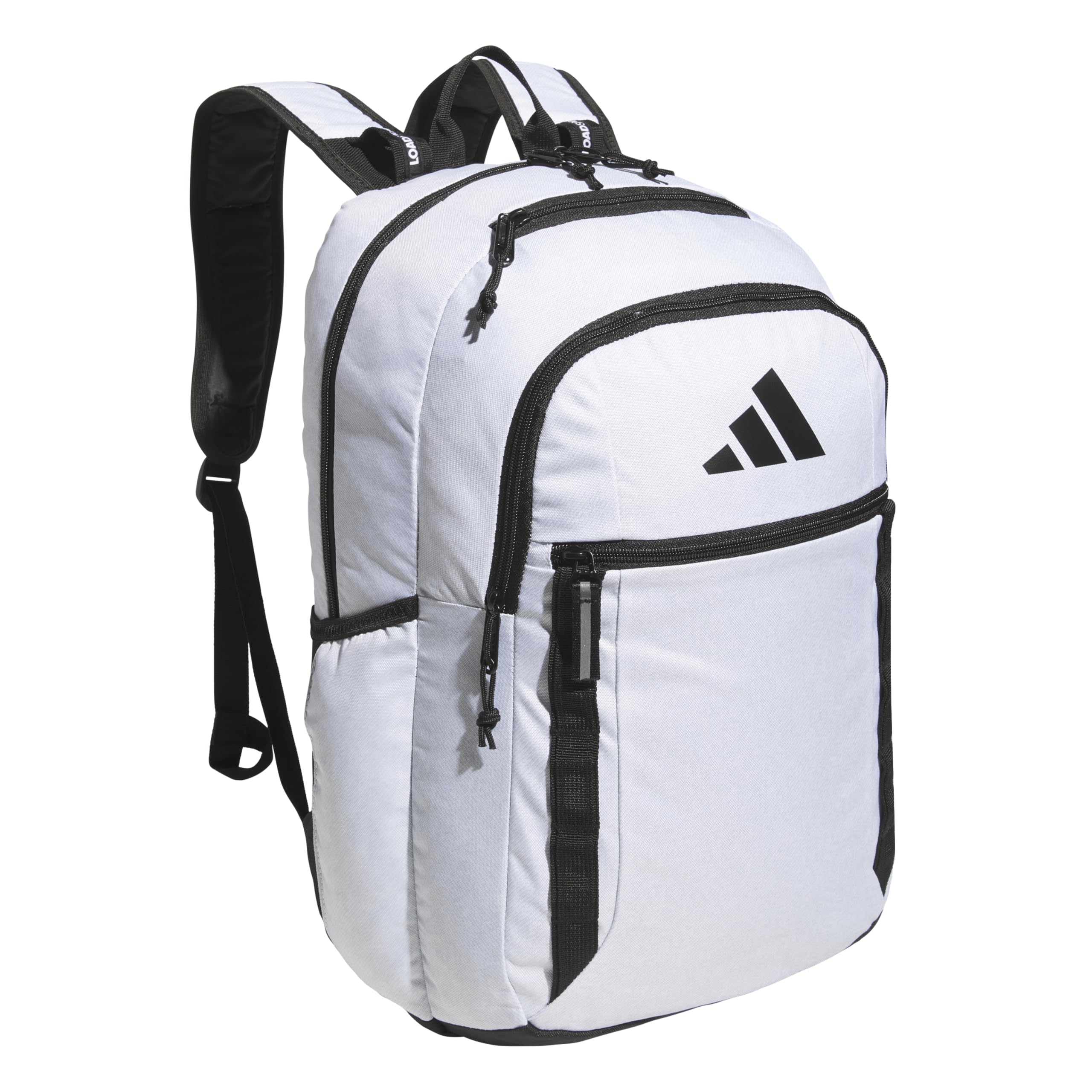 adidas Excel 7 School Backpack for Laptop, Gym and Travel, 34L, Twill White/Black/7.5, OSFA