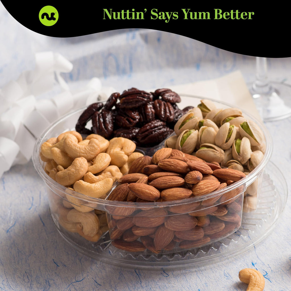 NUT CRAVINGS - Fathers Day Treats, Gift For Dad, Mixed Nuts Heart Shaped Gift Basket, Love in A Box (6 Assortments, 2 LB) Romantic Food Arrangement, Healthy Snack Care Package, Food Assortments