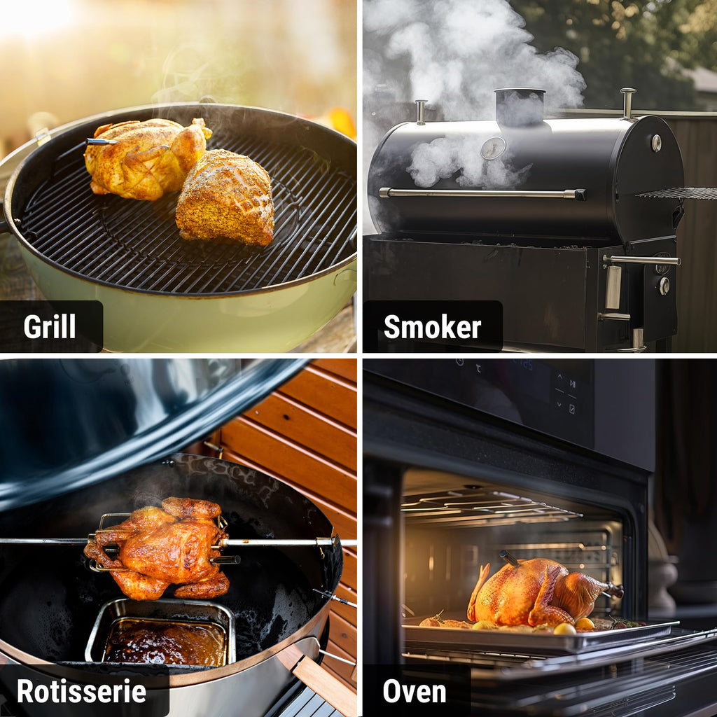 ThermoPro TempSpike 500 ft Wireless Meat Thermometer Digital, Bluetooth Meat Thermometer Wrieless for Beef Lamb Chicken Turkey, Smoker Acccessories for Rotisserie Sous Vide BBQ Oven Air Fryer
