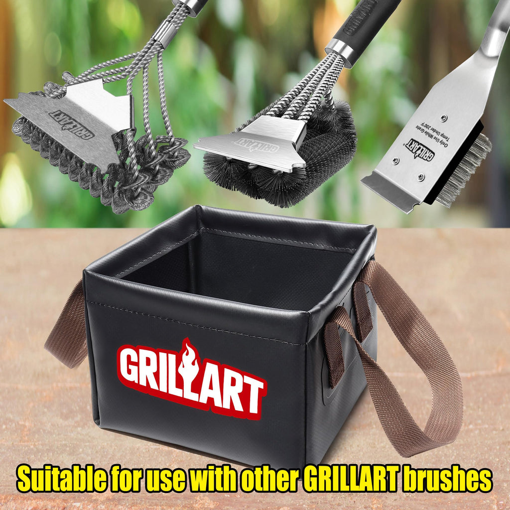 GRILLART Grill Brush Bristle Free, SteamWizards [Safe & Efficient] Grill Cleaner Brush for All Grill Grates, Replaceable Pad BBQ Grill Brush for Outdoor Grill, Grill Accessories, Gifts for Men/Dad