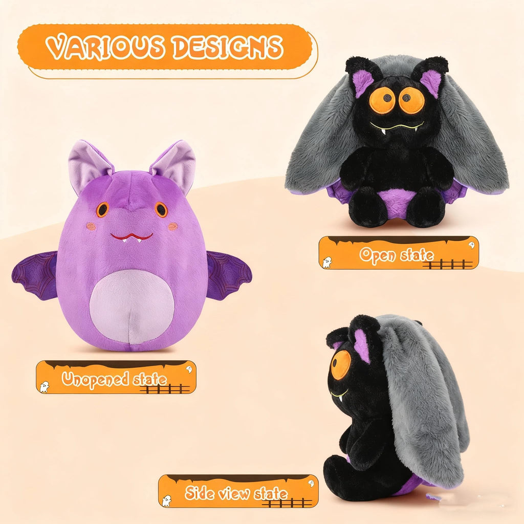 MIAODAM Bunny Stuffed Animal Reversible Cuddle Bunny Stuffed,Strawberry Bunny Transformed Rabbit Plush Zipper,Turns Into Ears Bunnies Plushies Toy Cute Stuffy Doll Easter