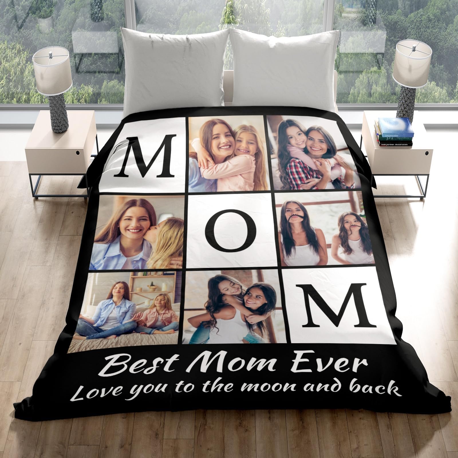 inkArts Custom Blanket Throws with Photos Text Personalized with Picture Customizable, Customize for Mom, Dad, Couple, Girlfriend, Boyfriend, Husband & Wife