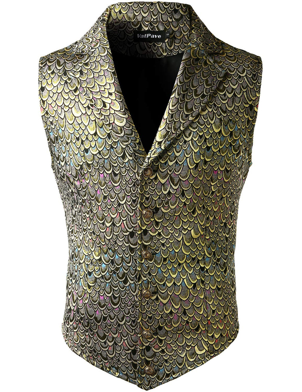 VATPAVE Mens Victorian Suit Vest Steampunk Gothic Waistcoat