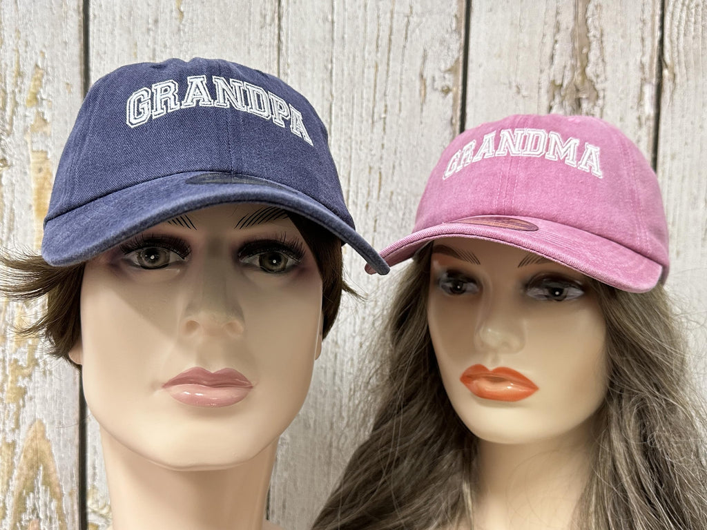 Embroidered Hats for Uncle Auntie Grandpa Grandma Mama Mini