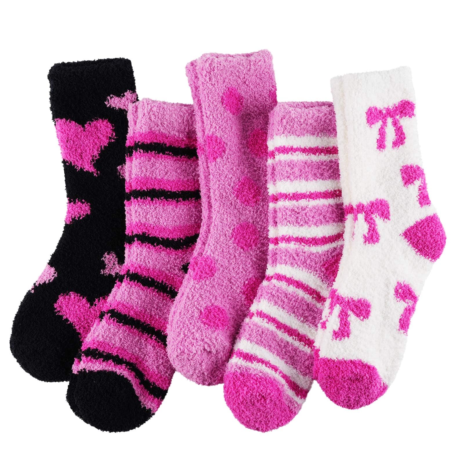 Plush Fuzzy Socks for Women Fluffy Cozy Slipper Socks Fall Thanksgiving Birthday Gifts for Her