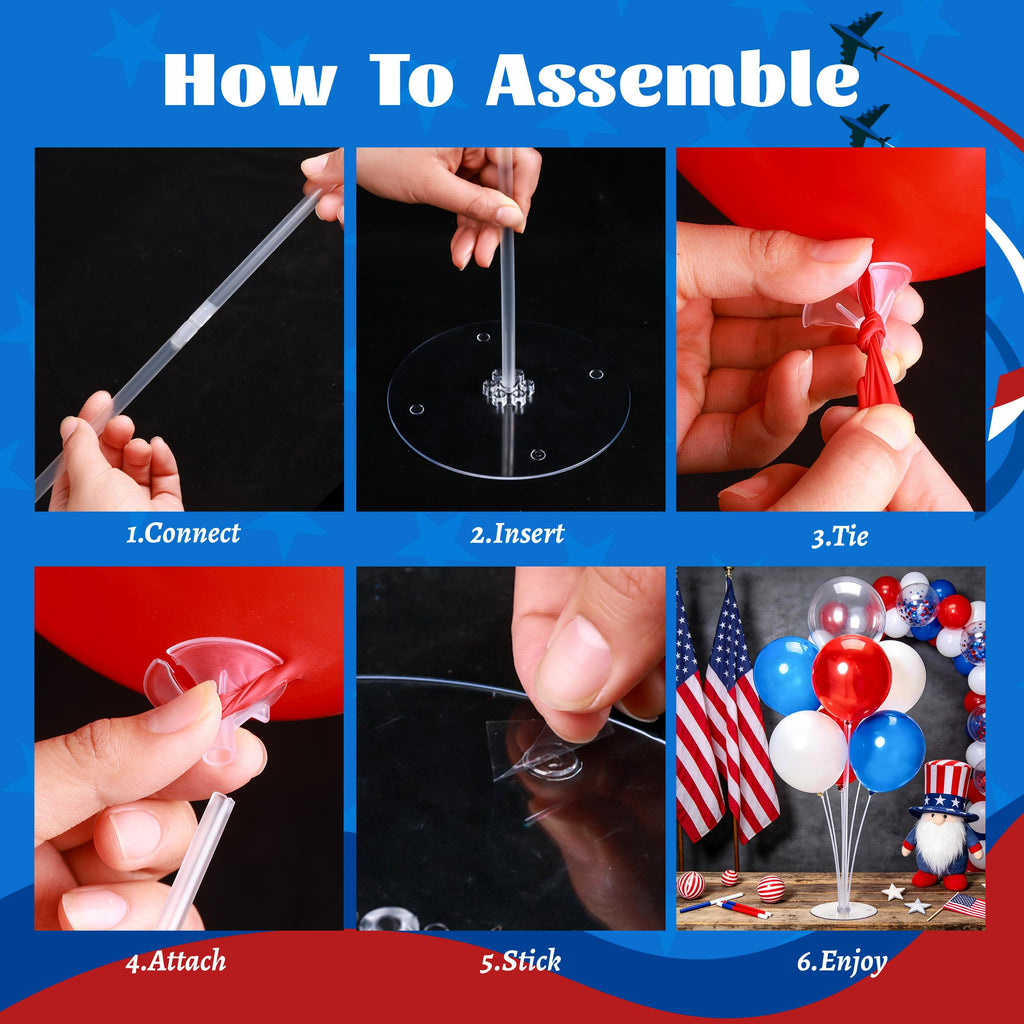 JOYYPOP 80 PCS Red White and Blue Balloons 12 Inch Patriotic Balloons with Confetti Balloons for 4th of July Decorations Independence Day 250 Anniversary Birthday Party Supplies