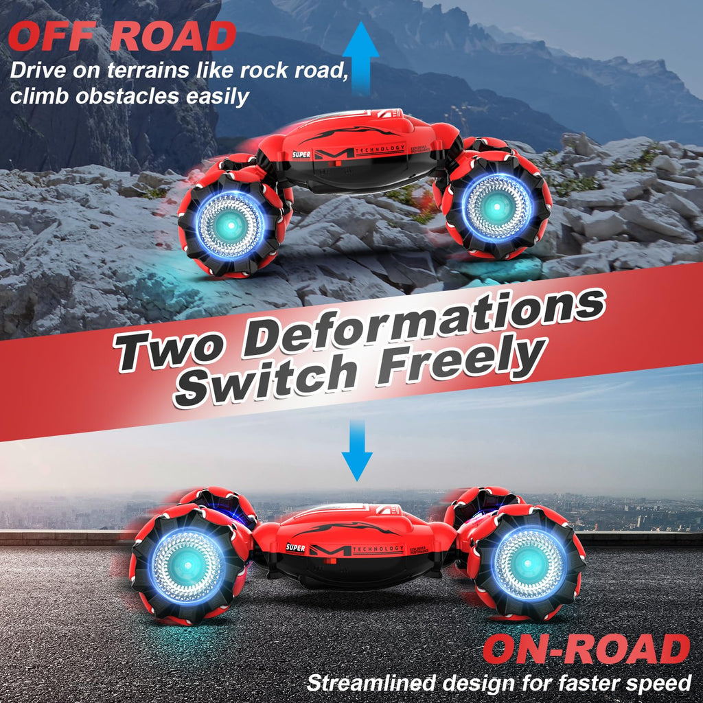 Fosgoit Gesture Sensing RC Stunt Car - Toys for 6-12 Years Old Boys Girls, 4WD Remote Control Car, Hand Controlled Car with Lights Music, Cool Birthday Gifts for Kids Age 6 7 8 9 10 11 12 Years Old