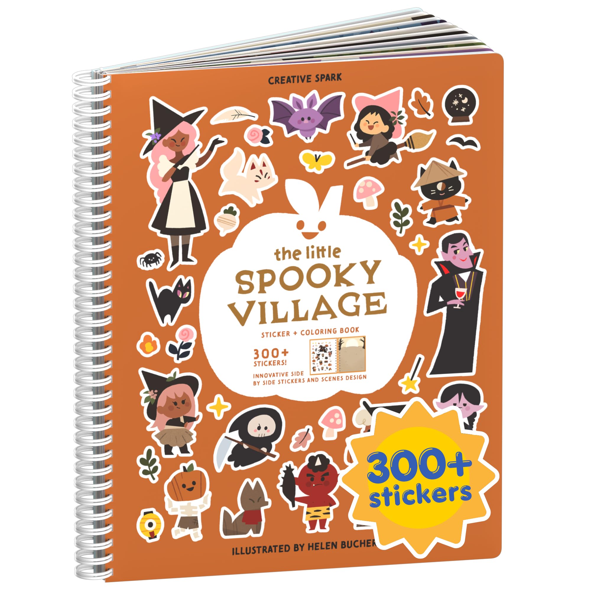 Halloween 500+ Kids Sticker Book by Cupkin Fun Toddler Holiday Activity Coloring and Sticker Book, Road Trip Essentials, 12 Coloring Pages 12 Side by Side Scenes for Ages 2–8 Years