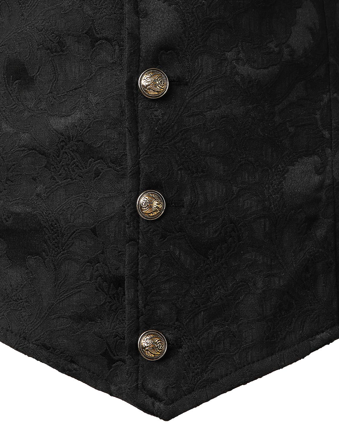 VATPAVE Mens Victorian Suit Vest Steampunk Gothic Waistcoat