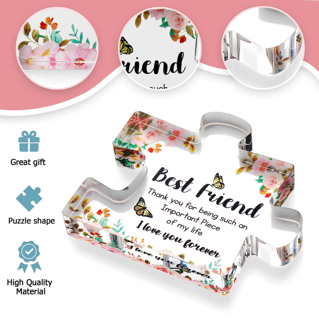 Engraved Acrylic Block Puzzle - Sentimental Gift for Her - Valentine's Day & Fiance Birthday Gift
