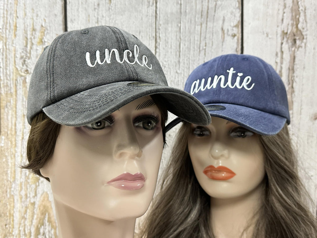 Embroidered Hats for Uncle Auntie Grandpa Grandma Mama Mini
