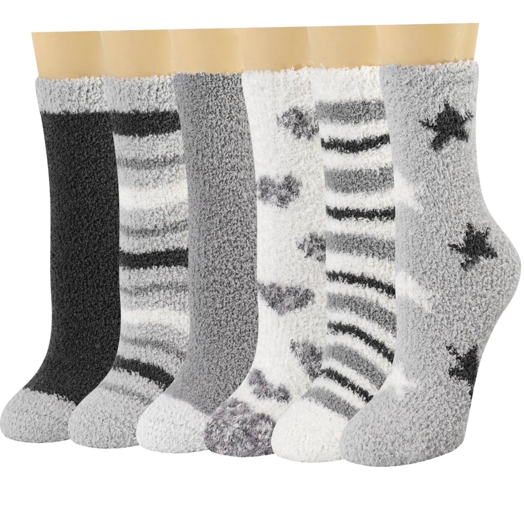 Plush Fuzzy Socks for Women Fluffy Cozy Slipper Socks Fall Thanksgiving Birthday Gifts for Her