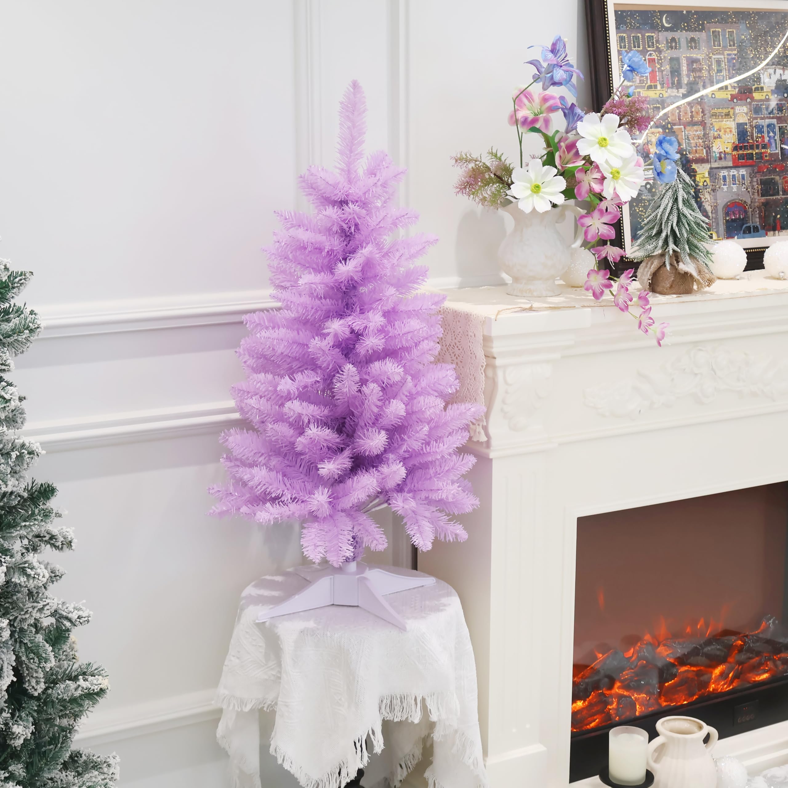 Small Christmas Tree 3FT Artificial Desktop Xmas Tree for Holiday Decor 160 Branch Tips,Green