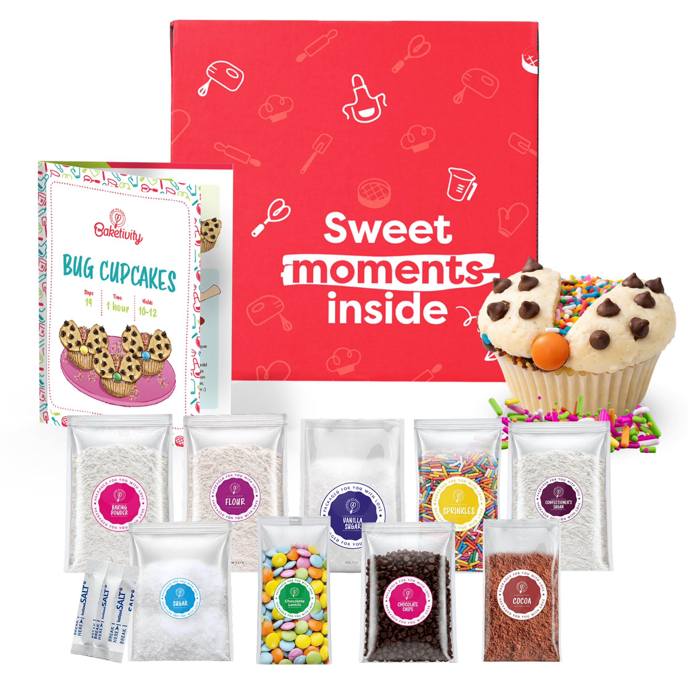 Baketivity DIY Cake Pop Baking Kit for Kids - Premeasured Ingredients, Decorating Supplies