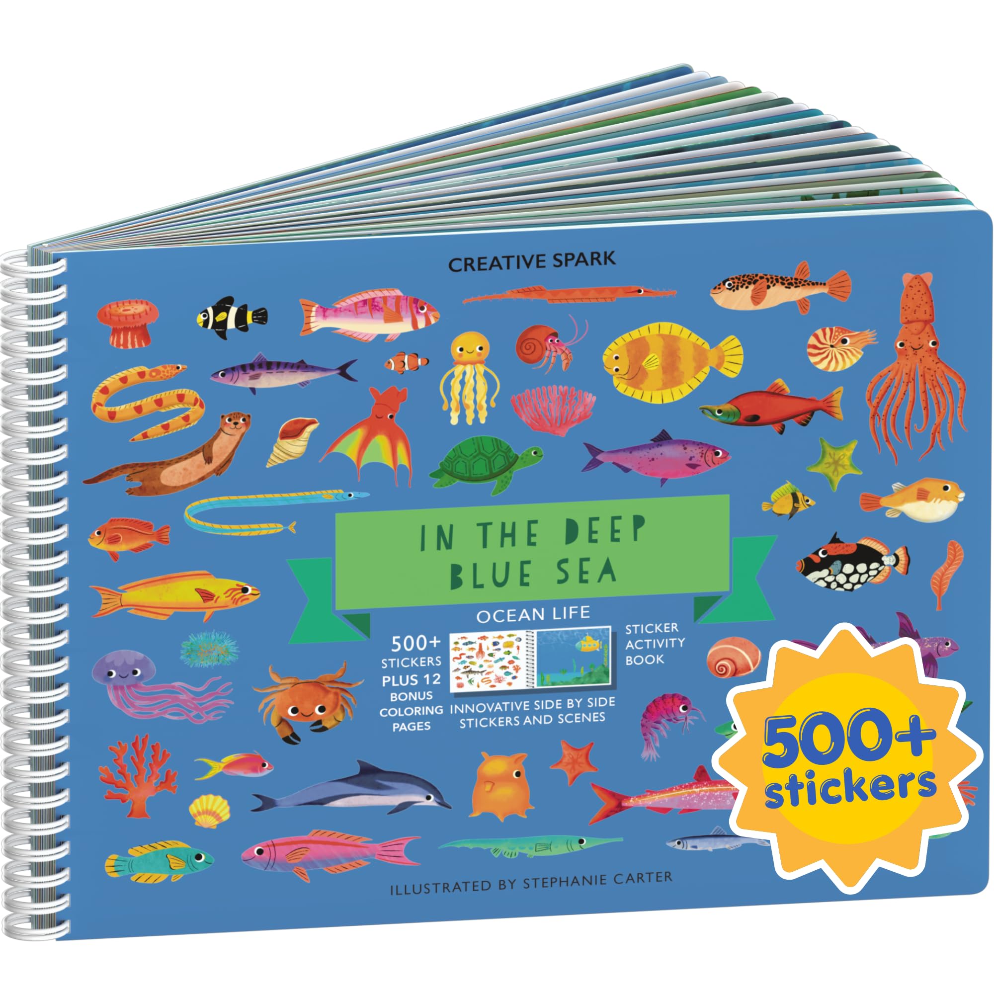 Halloween 500+ Kids Sticker Book by Cupkin Fun Toddler Holiday Activity Coloring and Sticker Book, Road Trip Essentials, 12 Coloring Pages 12 Side by Side Scenes for Ages 2–8 Years