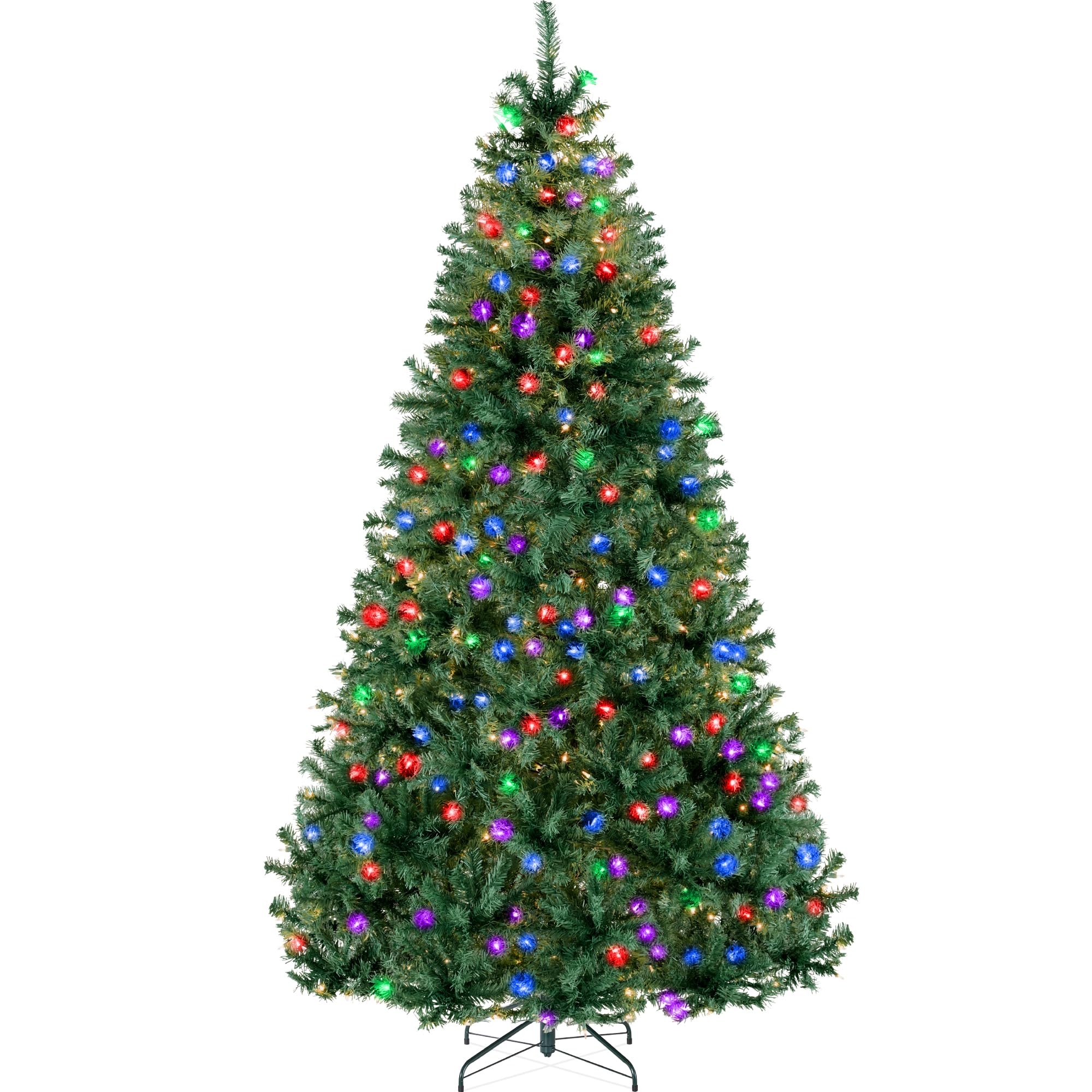 Best Choice Products White Christmas Tree 6ft Pre-Lit Artificial Pine Tree Premium Holiday Decoration w/Warm White Lights, Stand, Easy Assembly