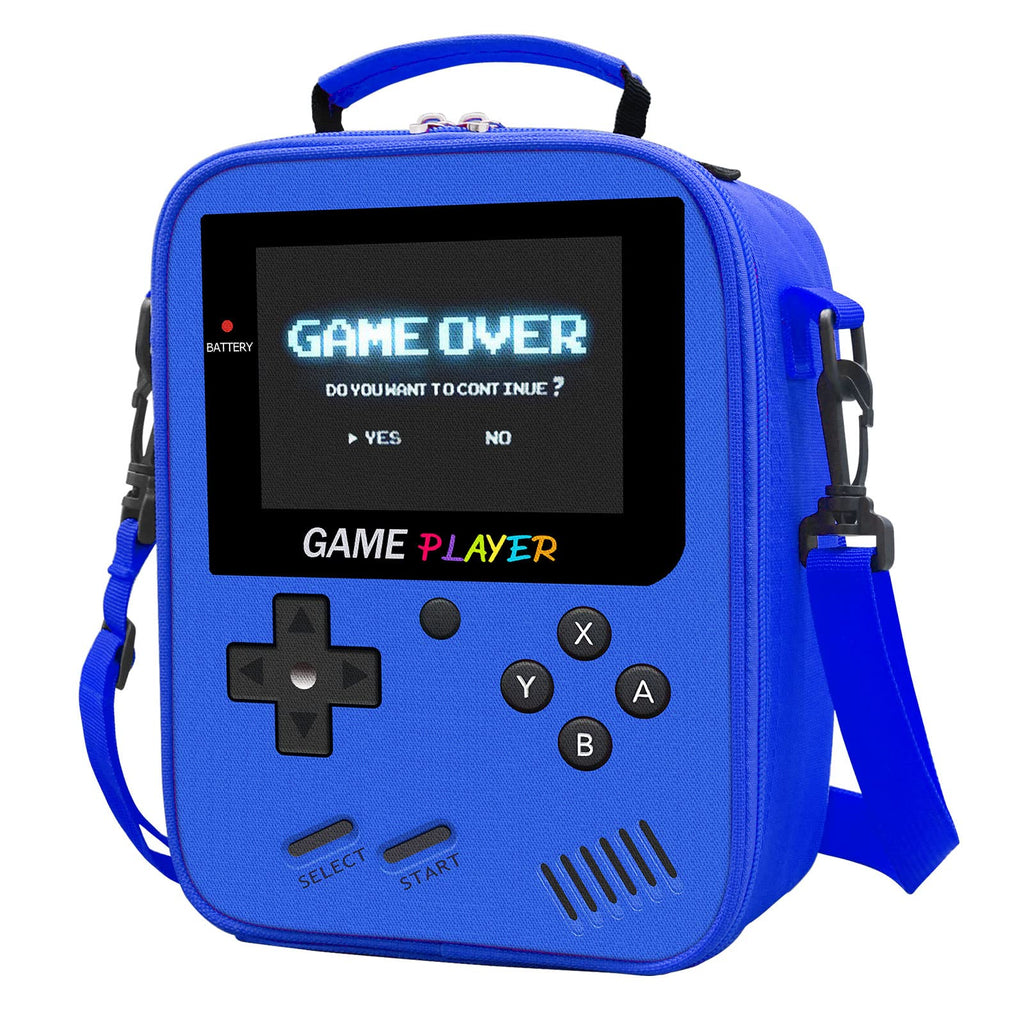 Boys Lunch Box for School, Gamer Kids Lunch Bag for Boys Girls, Insulated Video Game Lunchbox Waterproof Leakproof with Adjustable Shoulder Strap