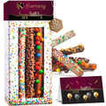 KREMERY Creamy Chocolate Cravings - Fathers Day Treats, Gift For Dad, Chocolate Covered Pretzel Rods Gift Basket with Candied Toppings (8 Pretzels) Sweet Treats in Clear Tube Kosher