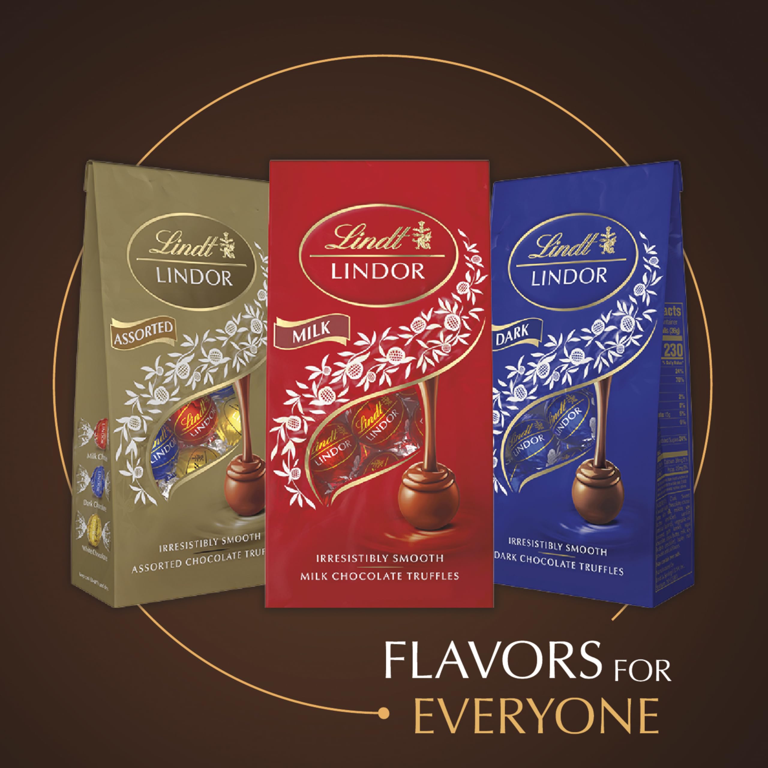 Lindt LINDOR Holiday Snickerdoodle White Chocolate Candy Truffles with Smooth, Melting Truffle Center, 8.5 oz. Bag
